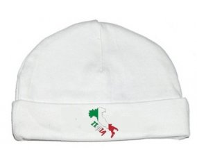 Bonnet bébé personnalisé Italia maps