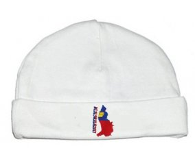 Bonnet bébé personnalisé Liechtenstein maps