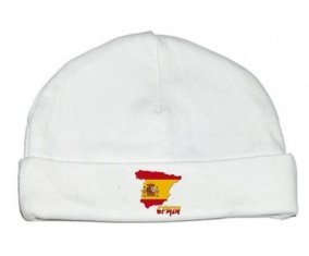 Bonnet bébé personnalisé Spain maps