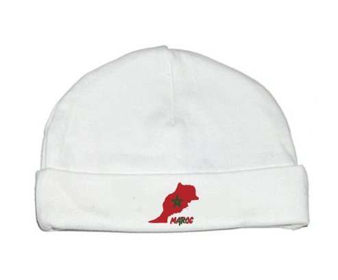 Bonnet bébé personnalisé Maroc maps