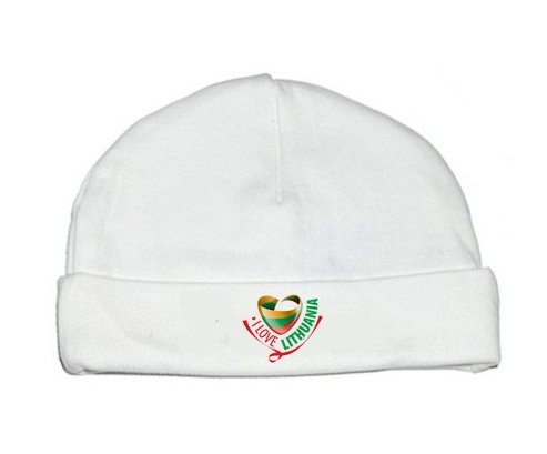 Bonnet bébé personnalisé I Love Lithuania