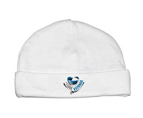 Bonnet bébé personnalisé I Love Estonia