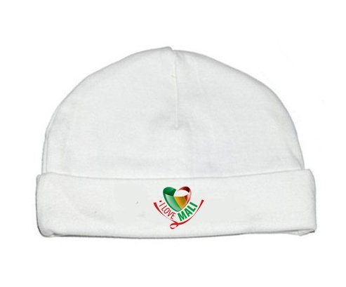 Bonnet bébé personnalisé I Love Mali