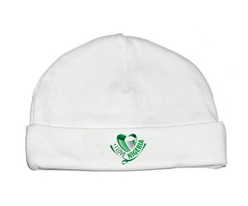 Bonnet bébé personnalisé I Love Nigeria