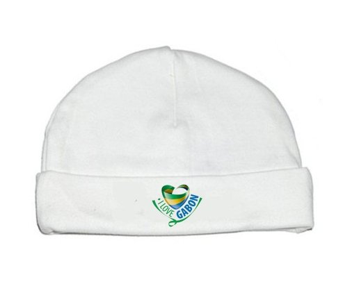 Bonnet bébé personnalisé I Love Gabon