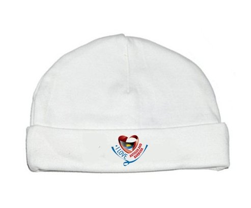 Bonnet bébé personnalisé I Love Antigua and Barbuda
