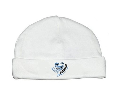 Bonnet bébé personnalisé I Love Bostwana