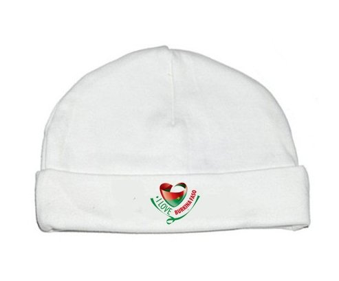 Bonnet bébé personnalisé I Love Burkina Faso