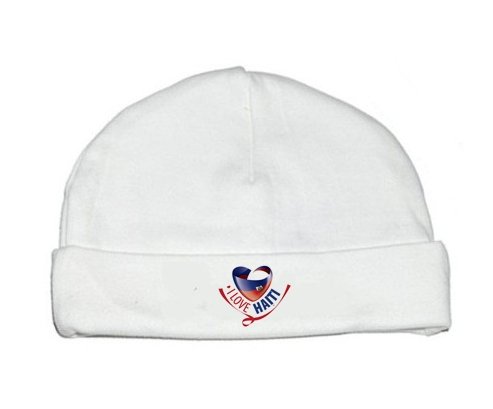 Bonnet bébé personnalisé I Love Haiti