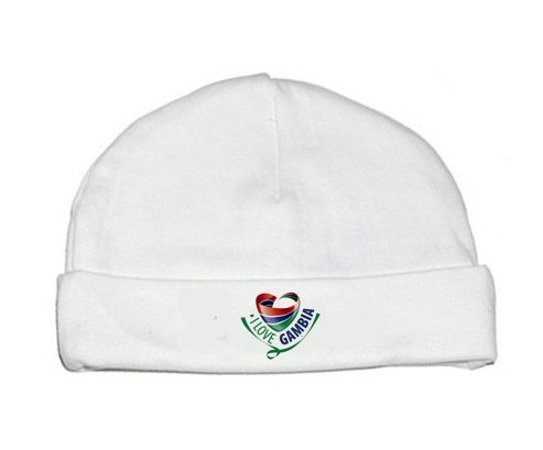 Bonnet bébé personnalisé I Love Gambia