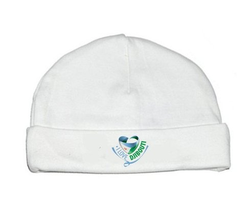Bonnet bébé personnalisé I Love Djibbouti