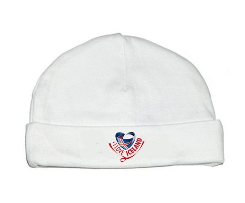 Bonnet bébé personnalisé I Love Iceland
