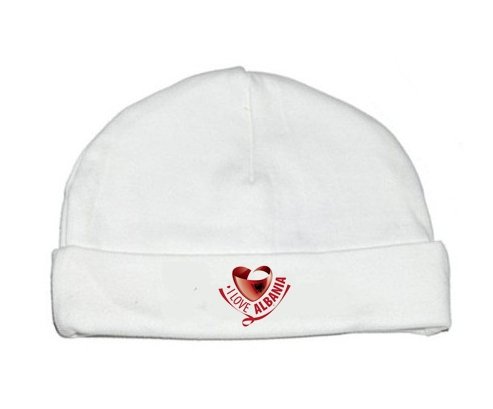 Bonnet bébé personnalisé I Love Albania