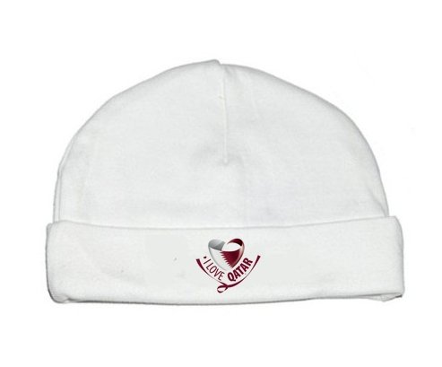 Bonnet bébé personnalisé I Love Qatar