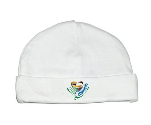 Bonnet bébé personnalisé I Love Comoros