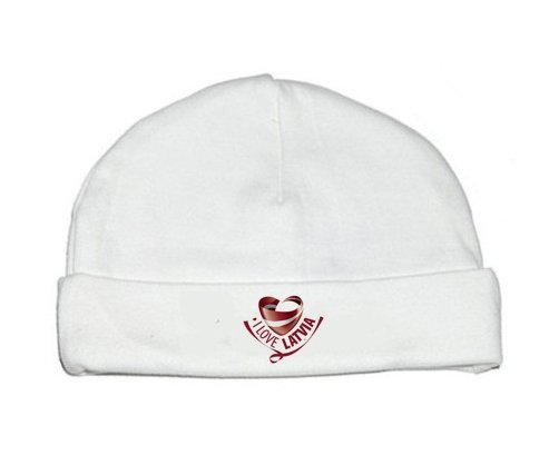 Bonnet bébé personnalisé I Love Latvia
