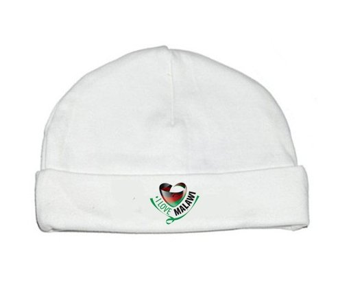 Bonnet bébé personnalisé I Love Malawi