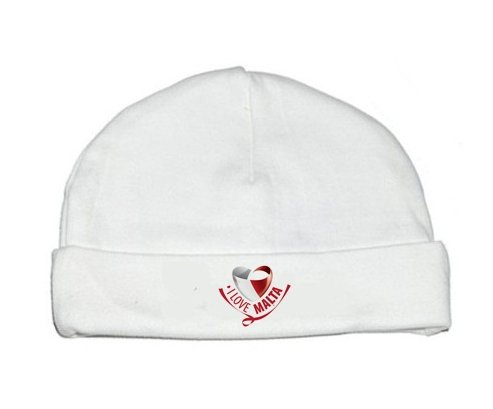 Bonnet bébé personnalisé I Love Malta