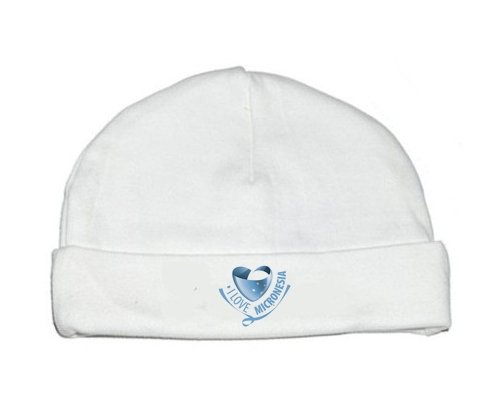 Bonnet bébé personnalisé I Love Micronesia