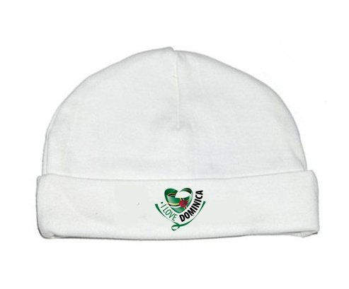 Bonnet bébé personnalisé I Love Dominica