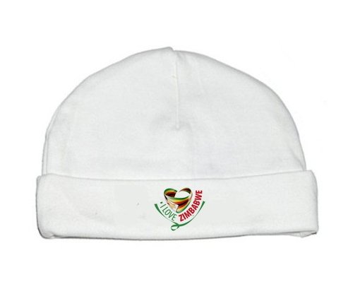 Bonnet bébé personnalisé I Love Zimbabwe
