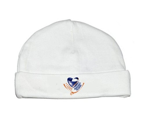 Bonnet bébé personnalisé I Love Marshall islands