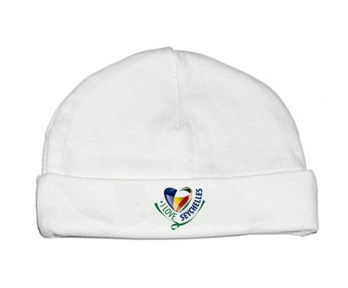 Bonnet bébé personnalisé I Love Seychelles