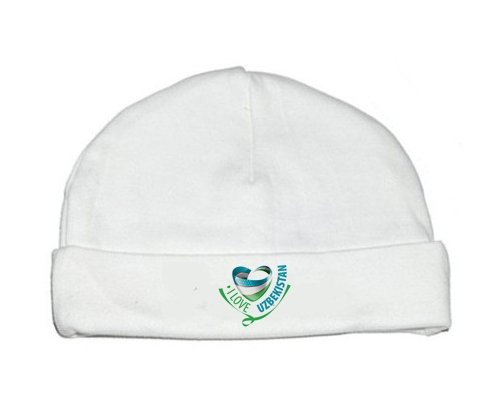 Bonnet bébé personnalisé I Love Uzbekistan