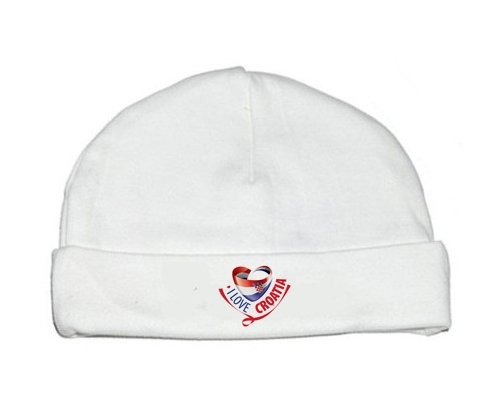 Bonnet bébé personnalisé I Love Croatia