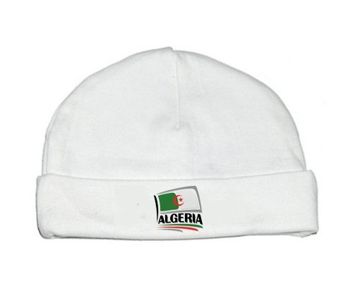 Bonnet bébé personnalisé Flag Algeria design 1