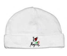 I love Algeria + drapeau : Bonnet bébé
