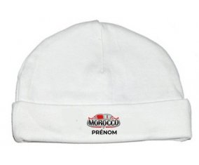 Bonnet bébé personnalisé Morocco design avec prénom