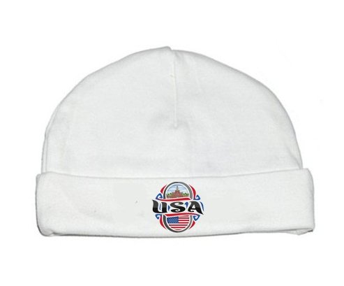 Bonnet bébé personnalisé Flag USA
