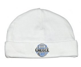 Bonnet bébé personnalisé Flag Greece