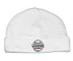 Bonnet bébé personnalisé Flag Luxembourg