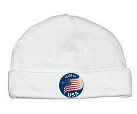 Bonnet bébé personnalisé Made in USA