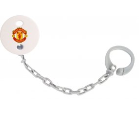 Attache-sucette Manchester United Football Club couleur Grise