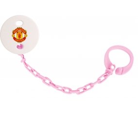Attache-sucette Manchester United Football Club couleur Rose clair