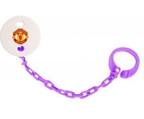 Attache-sucette Manchester United Football Club couleur Violet
