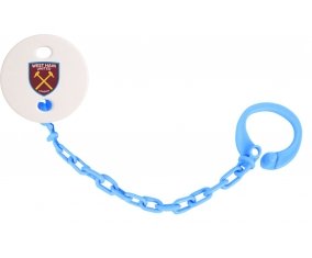Attache-sucette West Ham United Football Club couleur Bleu turquoise