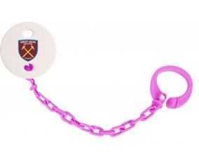 Attache-sucette West Ham United Football Club couleur Rose fuschia