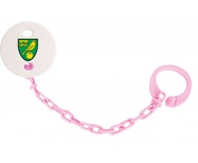 Attache-sucette Norwich City Football Club couleur Rose clair