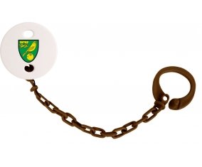 Attache-sucette Norwich City Football Club couleur Marron