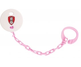 Attache-tetine Rotherham United Football Club couleur Rose clair