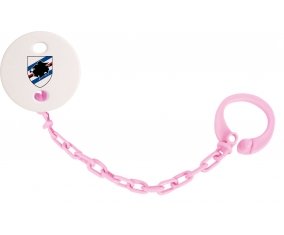 Attache-tétine Unione Calcio Sampdoria couleur Rose clair