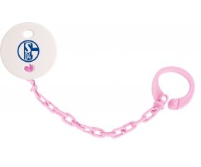 Attache-tetine Fußballclub Gelsenkirchen-Schalke 04 couleur Rose clair