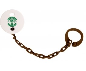 Attache-tétine Hibernian Football Club couleur Marron