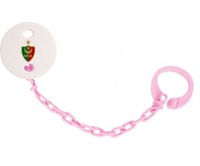 Attache-tetine Mouloudia Club Algérois couleur Rose clair
