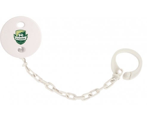 Attache-sucette Football Club Platinum couleur Blanc