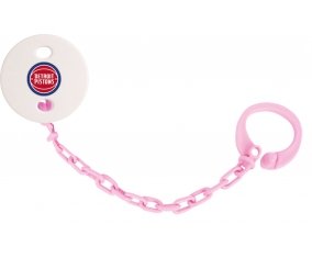 Attache-sucette Detroit Pistons couleur Rose clair